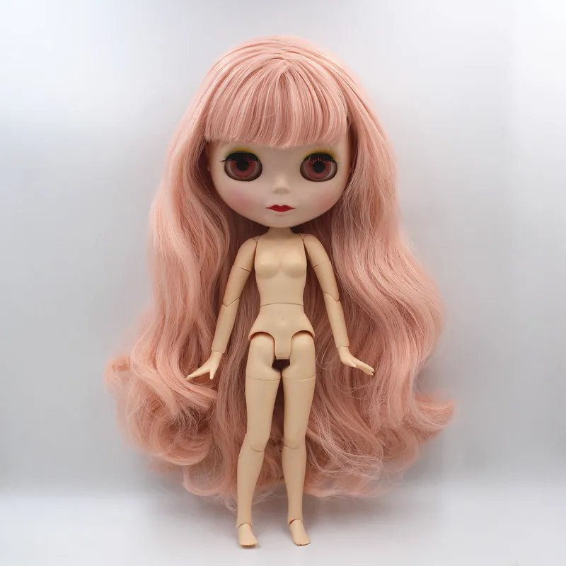 Кукла blyдевушка кукла Blyth розовая и персиковая новая 19 суставов матовый корпус 1/6
