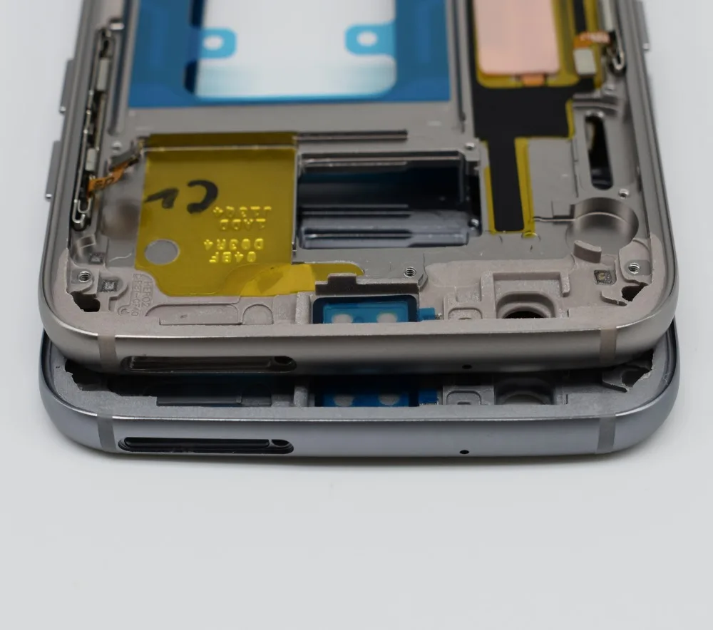 Original White Blue Gold Middle Frame Housing Bezel Chassis with Side Key For Samsung Galaxy S7 Edge G935 G935F | Мобильные телефоны