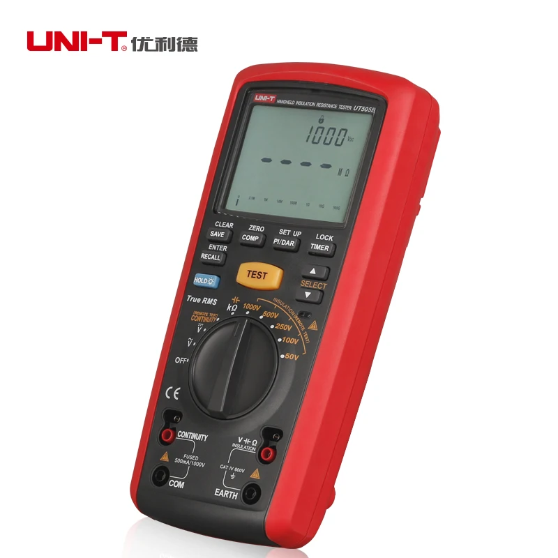 UNI-T UT505A 1000 в цифровой Ручной Измеритель сопротивления изоляции True RMS Megger тестер