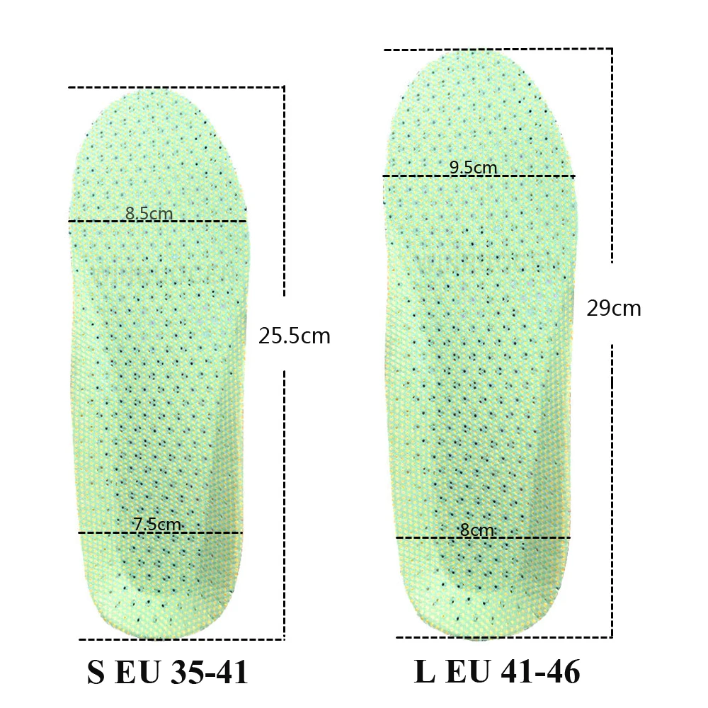 Дышащие стельки для кроссовок ортопедические легкие дезодорирующие