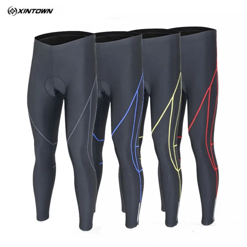 

Велосипедные брюки XINTOWN мужские, черные велосипедные штаны, зимняя длинная красная велосипедная одежда с 3D вставками