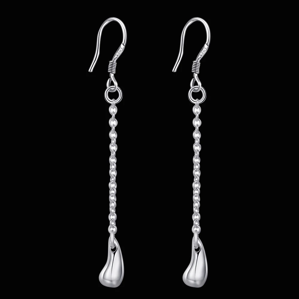 Raindrop простой Высокое качество Бесплатная доставка посеребренные серьги для