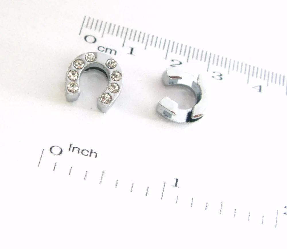 8 мм SL400 кристальная лошадь копыта слайд Шарм Fit полосы ошейник браслет|slide charms|banding