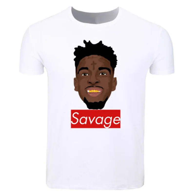 2018 новый стиль Savage Мода Музыка хип-хоп Swag футболка с круглым вырезом Рубашка