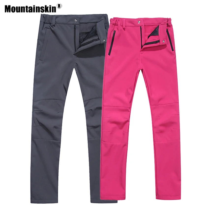 

Mountainskin Men Women's Winter Softshell Fleece Hiking Pants Outdoor Windproof Thermal Camping Trekking Sports Trousers VA468