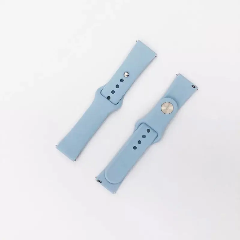 light blue Мягкий силиконовый ремешок для часов для Xiaomi Huami Amazfit Bip ремешок на запястье 20 мм ремешок для наручных часов для Mijia для Garmin vivoactive 3 - Цвет: light blue