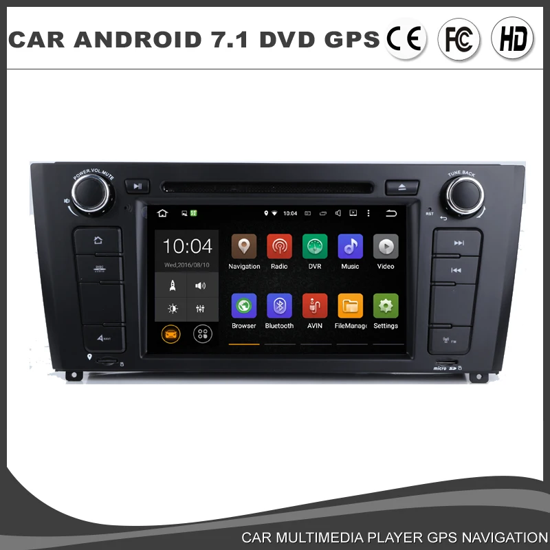 Android 7.1.1 автомобильный DVD GPS плеер для BMW E81 E82 E88 радио Bluetooth 1024*600 Wifi MirrorLink 2G RAM + 16G ROM