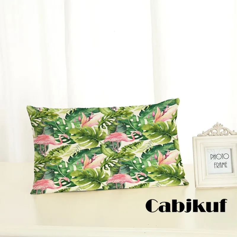 Новый Тропический стиль Подушка с Фламинго чехол для дивана Мягкая Наволочка