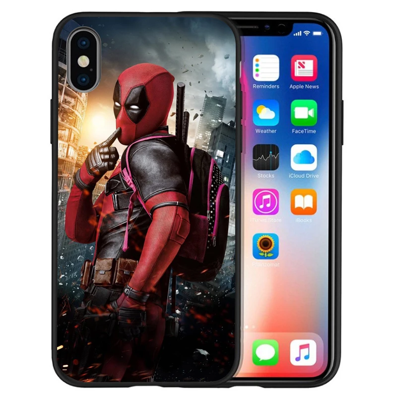 Чудо-яд Дэдпул Человек-паук Мягкий силиконовый чехол для iphone X XS Max XR 6 7 8 Plus 5S SE Черная защитная задняя крышка Fundas - Цвет: 10