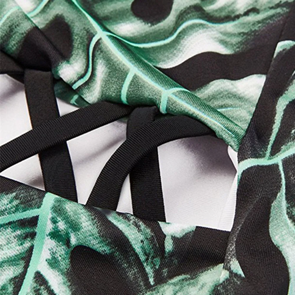 Новинка 2017 бикини высокая талия купальник для женщин танкини пуш ап цветочный