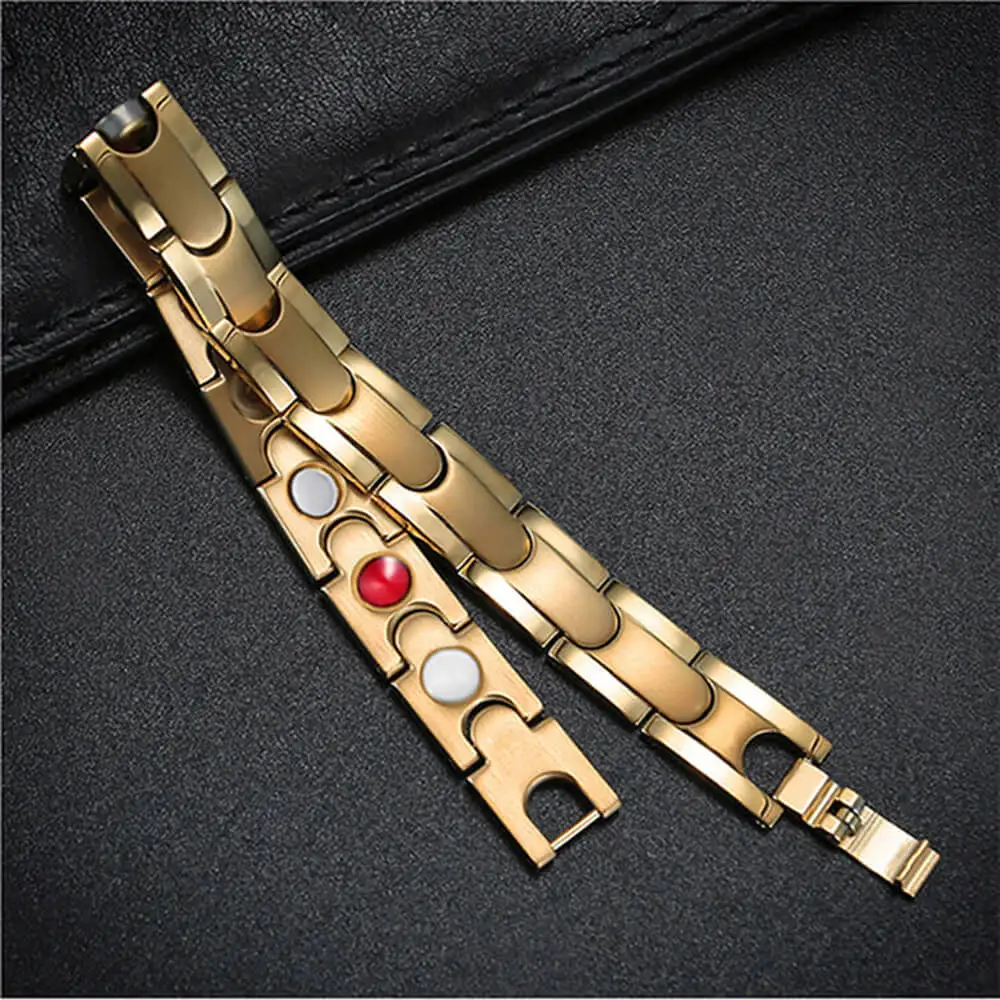 Moocare браслет мужской розовое золото черный серебряный из нержавеющей стали