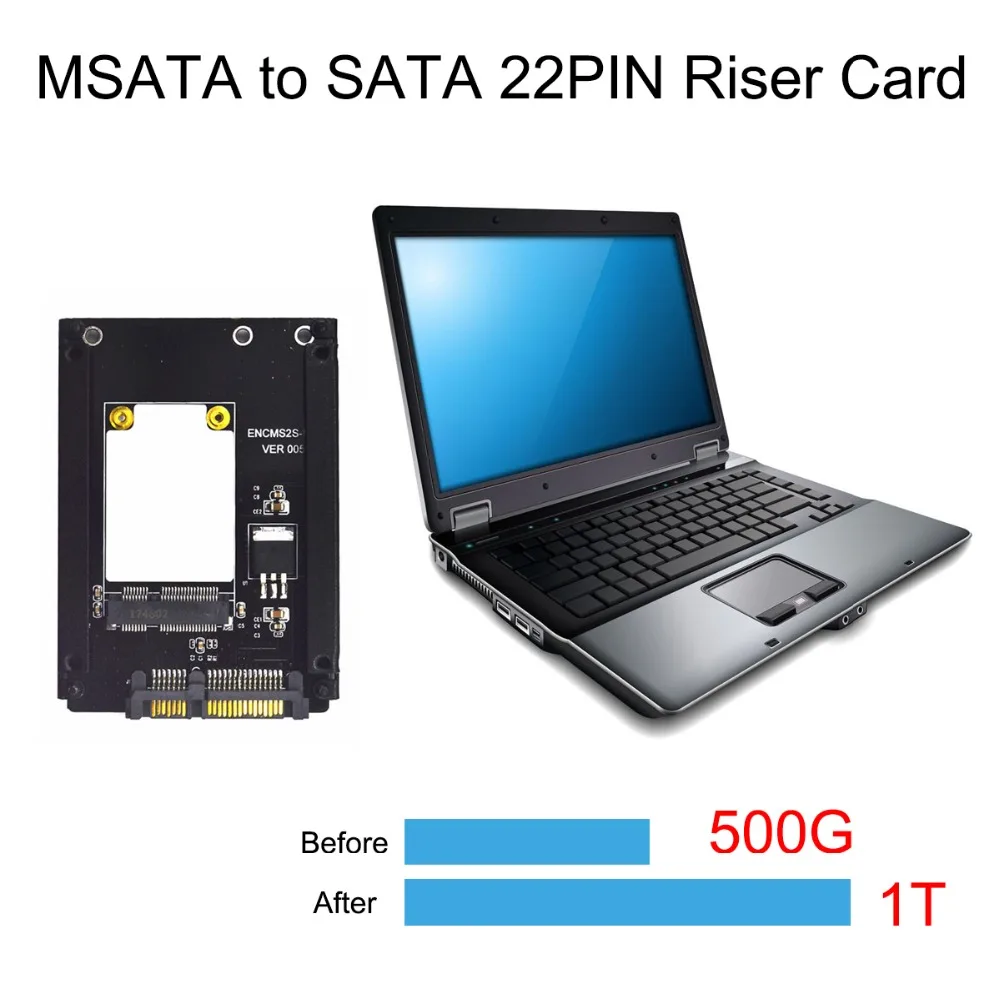 AEROFARA mSATA-SATA адаптер настольный minSATA для SATA3.0 22PIN M.2 SSD PCI-E 6 Гбит/с Твердотельный