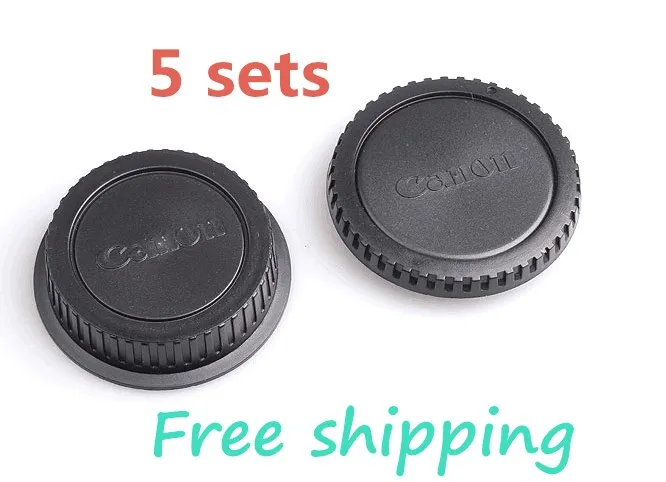 5 комплектов Крышка корпуса камеры и Задняя крышка объектива для Canon EOS 1300D 1200D 760D