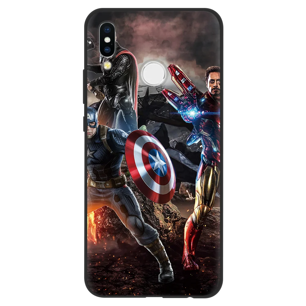 0mjudun Мягкий ТПУ чехол Marvel черного цвета для huawei P30 mate 20 10 P20 P8 P9 P10 Lite Mini Pro Honor 8X10 Play P Smart чехол Fundas - Цвет: 0mjudun