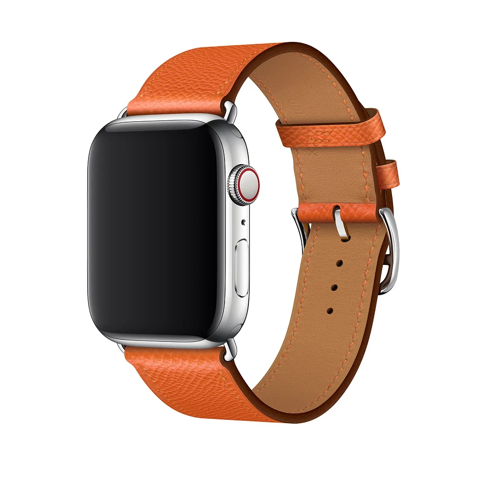 Для Apple Watch версии 6 5 4 3 2 1 SE Swift кожаный двойной один за туром ремешок для наручных
