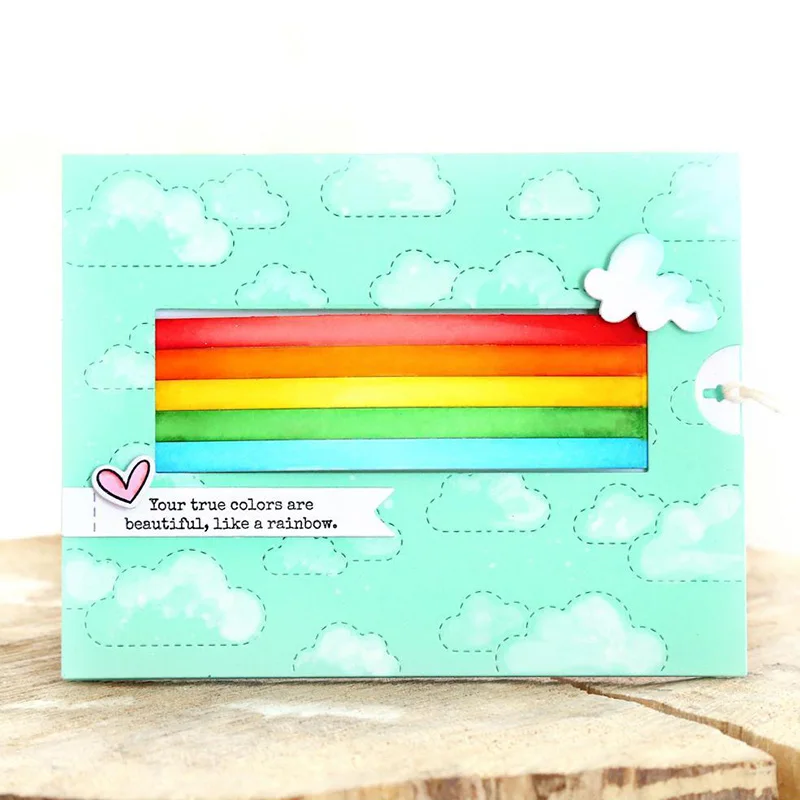 Облако Радуга мост ползунок Набор металлические штампы для DIY Скрапбукинг