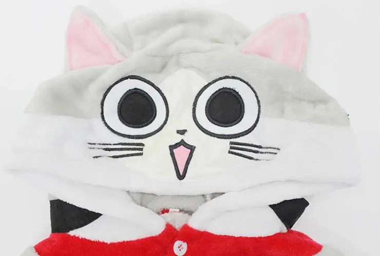 Пижама комбинезон Детская фланелевая в виде кошки унисекс|animal pajamas|flannel