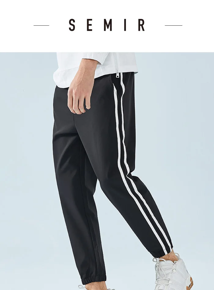 SEMIR мужские брюки-Чино стандартного кроя, хлопковые брюки-чиносы, прямые брюки, брюки с эластичной резинкой на талии в повседневном стиле для весны и осени