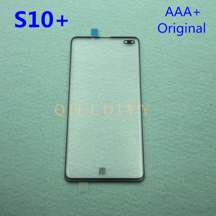 5 шт./лот S10+ Оригинальная передняя Стекло объектив сенсорный экран для samsung Galaxy S10 плюс G975 SM-G975F/DS внешний Стекло Экран планшета Сенсор