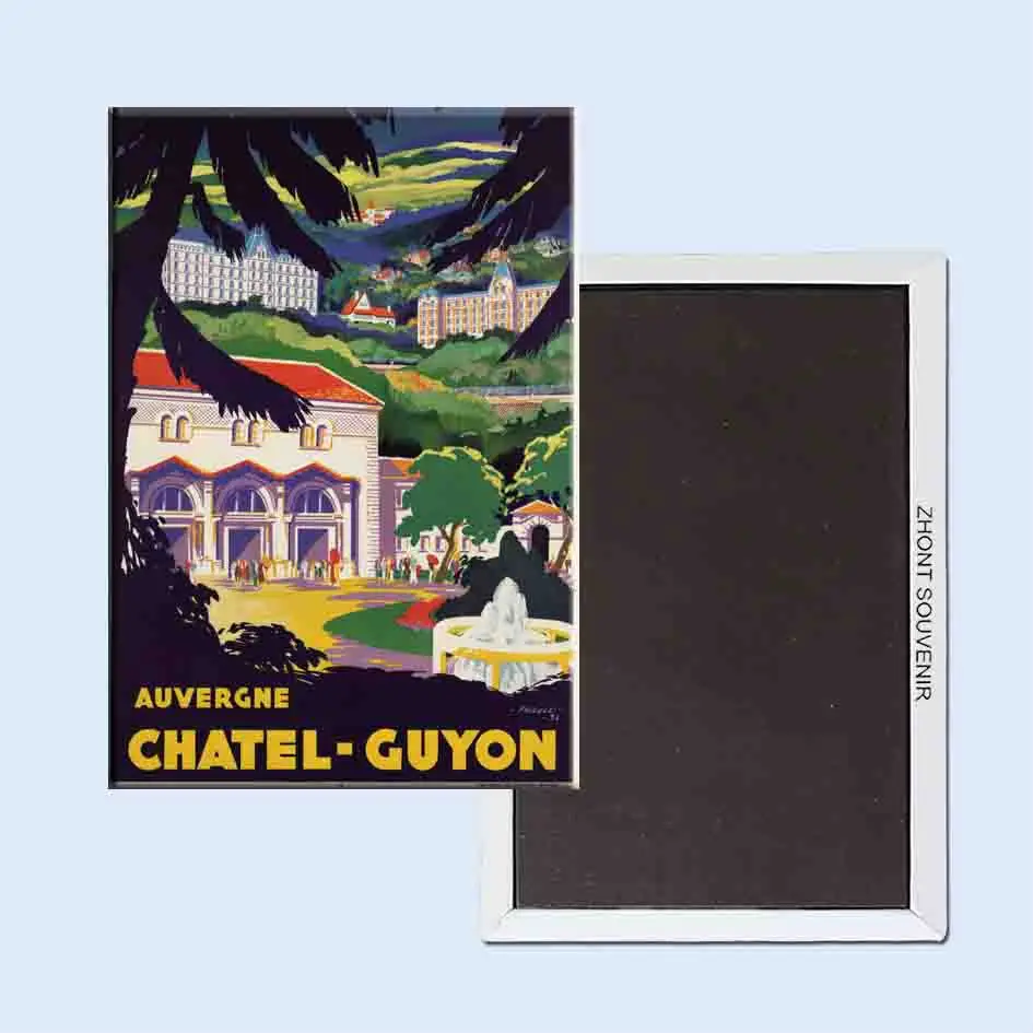 

Auvergne chatel guyon poster 24102 Retro nostalgia fridge magnets