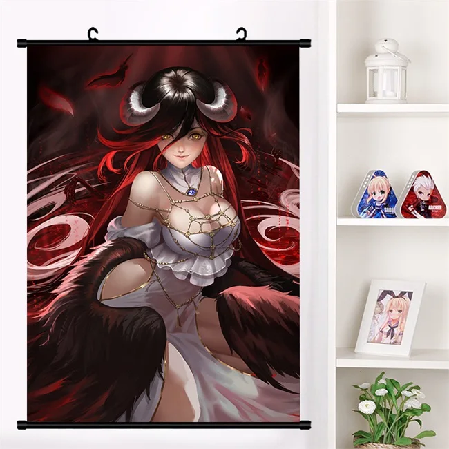 N Персонаж Аниме Overlord Ainz Ooal платье shalltear bloodfallen настенные свитки плакат Настенные подвесные плакаты коллекция домашнего декора подарки - Цвет: N