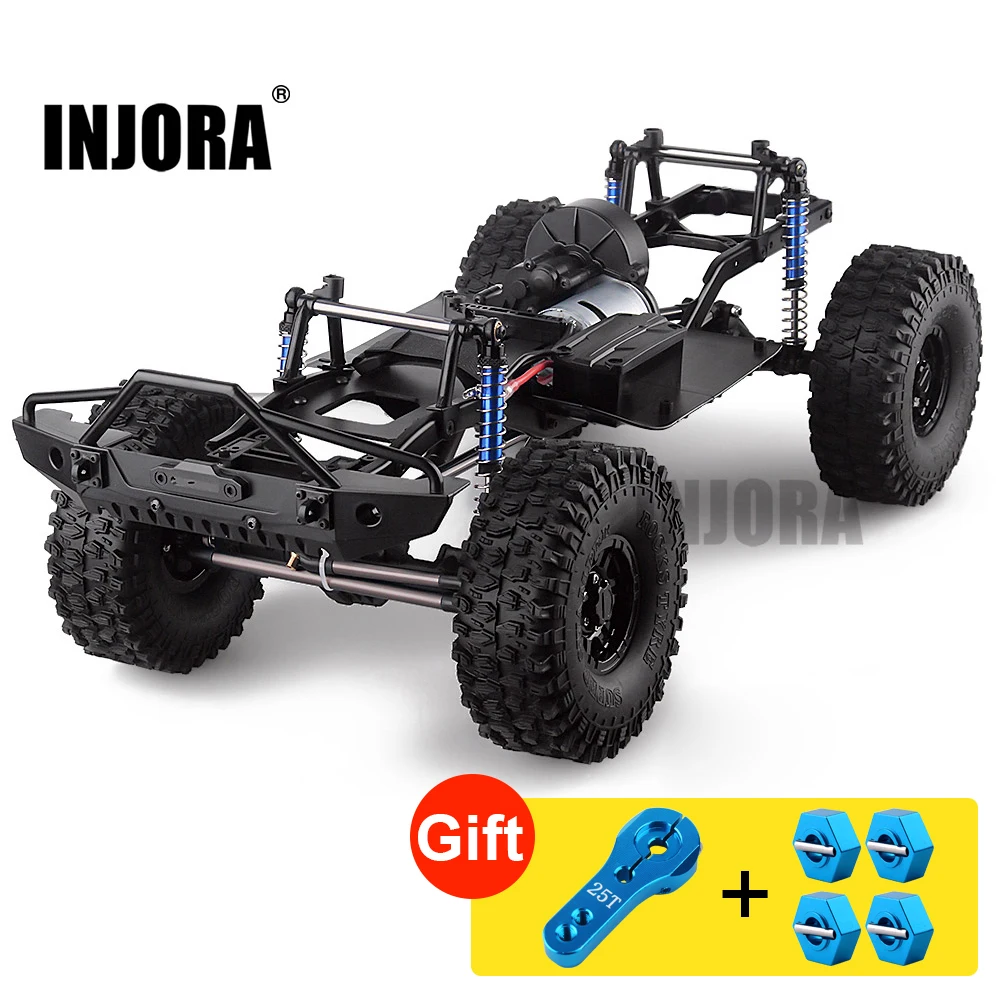 INJORA 313 мм 12," колесная база собранная рама шасси для 1/10 RC Гусеничный автомобиль SCX10 SCX10 II 90046 90047