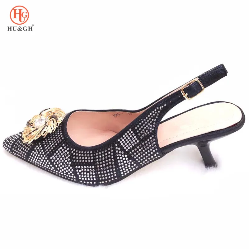 2019 Spring Italian Shoe Women Newest Fashion African leather Office Pumps High Thin Heels Pointed Toe Black Color Sandals | Обувь