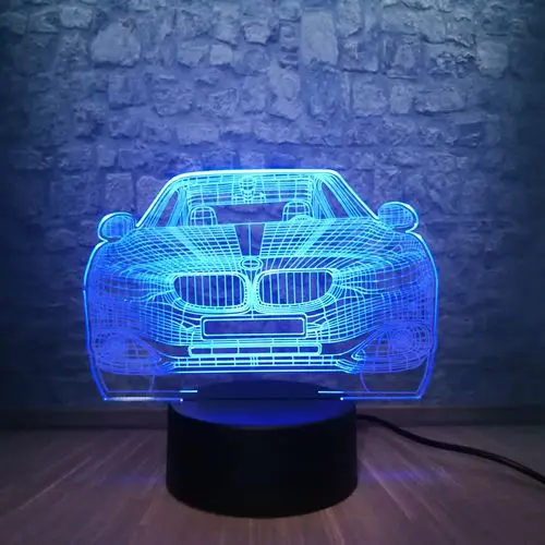 Car Автомобильная 3D лампа многоцветный RGB лампа светодиодный USB настольный ночник Лава светильник в спальню декор Освещение человек Мальчики Рождественский подарок игрушка - Испускаемый цвет: Car