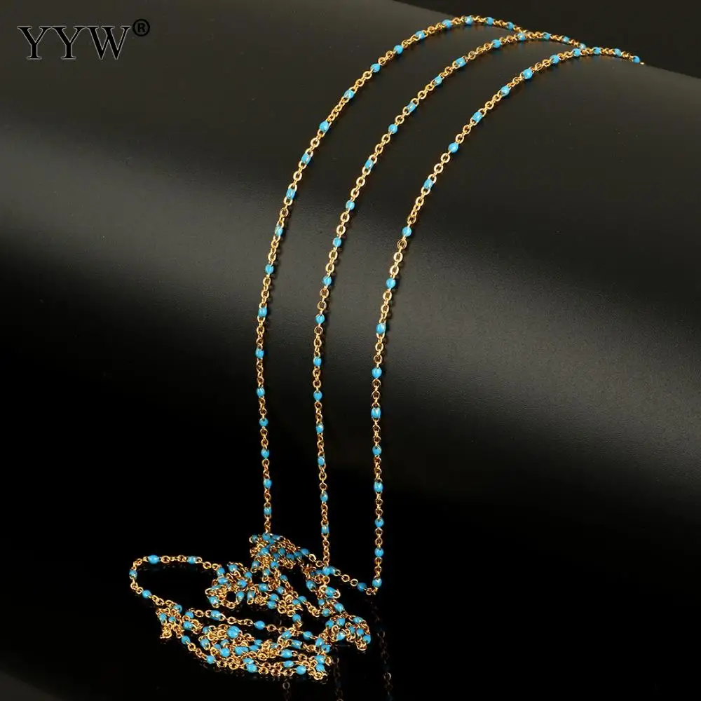10mGold Цвет покрытием из нержавеющей стали овальной цепи оптовая продажа ювелирных