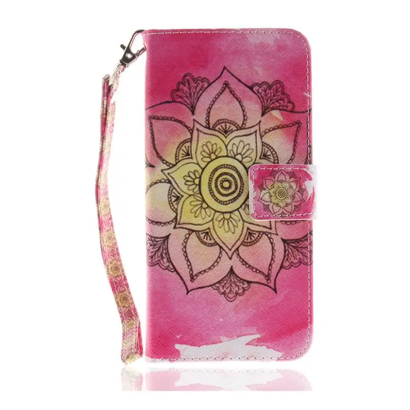 Pink Big Flower Чехол для Samsung Galaxy J3, J5, J7 года A6 S9 S8 плюс S7 S6 край S5 окрашенные панда гнев Сова Бумажник держатель для карт с откидной крышкой D26G - Цвет: Pink Big Flower
