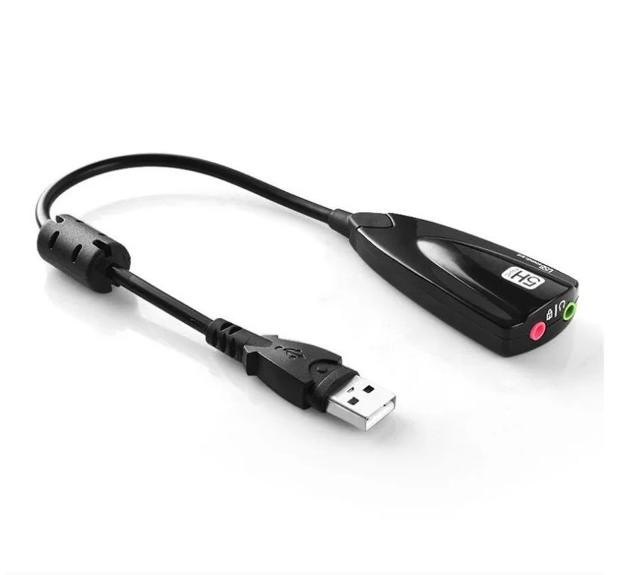 Quevinal 5HV2 внешняя звуковая карта USB с кабелем 7 1 канал 3D CH виртуальный Звуковая