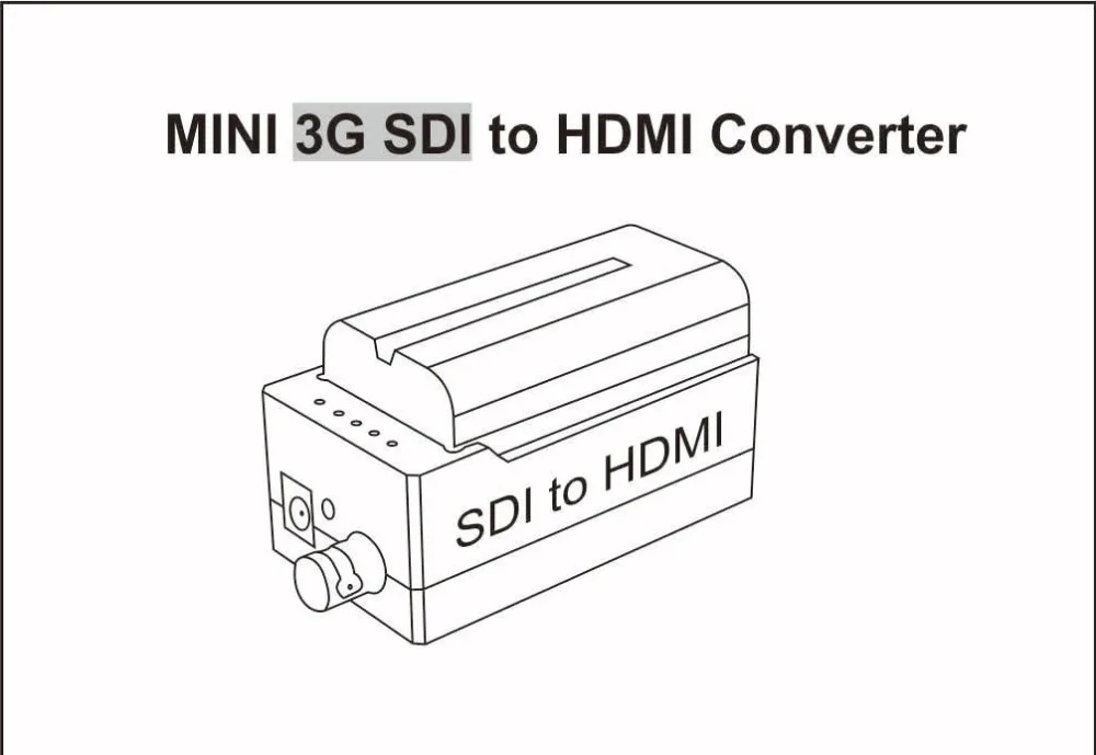 Mirabox Дизайн Батарея преобразователь SDI в HDMI адаптер Преобразование SD/HD-SDI/3G-SDI мультимедиа HD Video Converter портативный мини Размеры