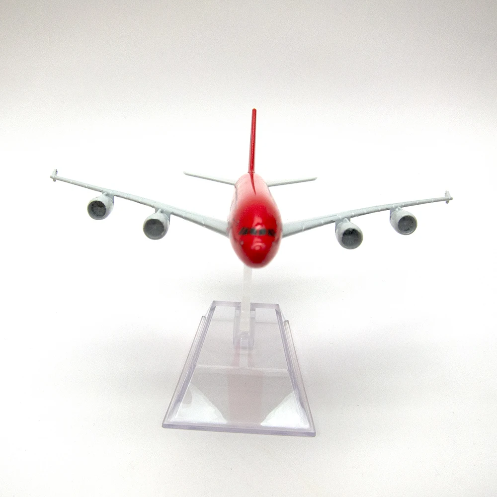 1/400 масштаб самолет красный Airbus A380 16 см сплав модель самолета игрушки Дети