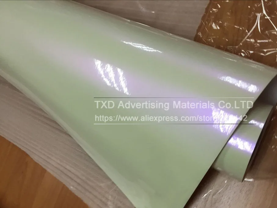 Высококачественная Глянцевая жемчужно-белая хамелеоновая виниловая пленка с