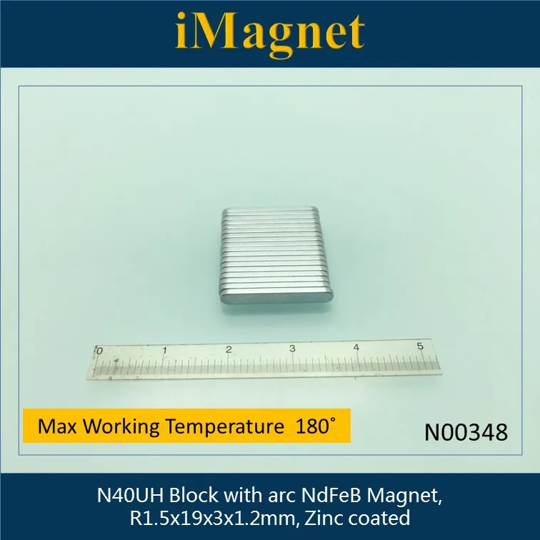 

N00348 30 шт. N40UH Блок редкоземельный неодимовый магнит, R1, 5x19x3x1,2 мм, магнит Ndfeb, магнит для холодильника, планшетов