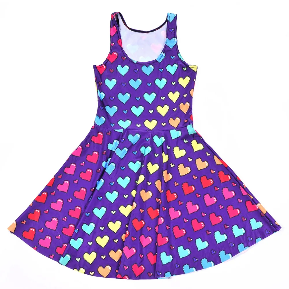 Платье для девочек больших размеров женское платье с цифровым принтом