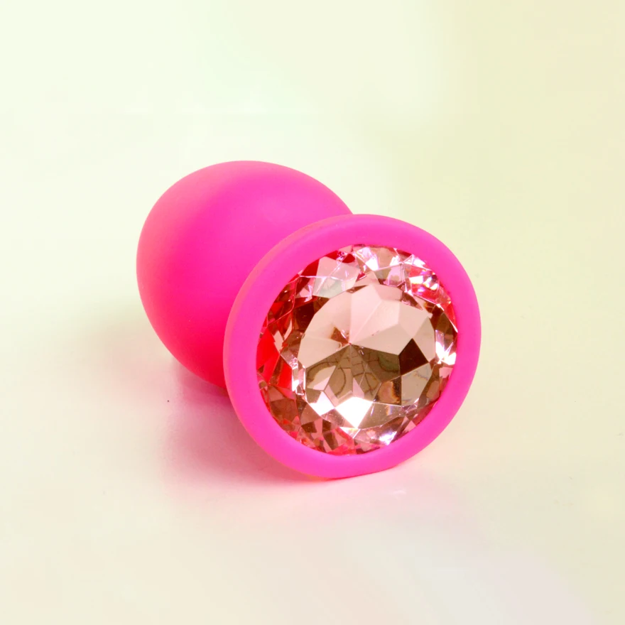 size S silicone anal plug butt bead gem jewel diamond inside sex toys for adult | Красота и здоровье