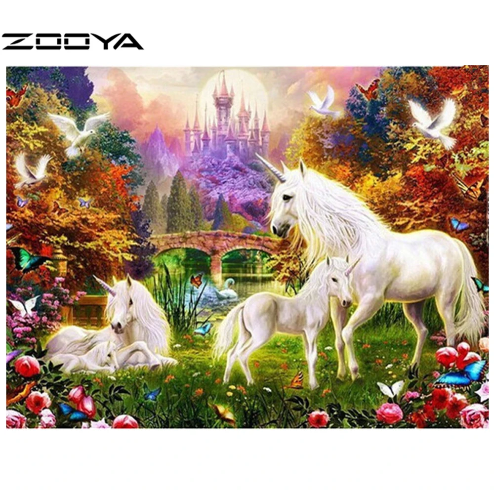 ZOOYA 3d сделай сам Алмазная картина стразы набор Вышивка Смола ремесло Лошадь