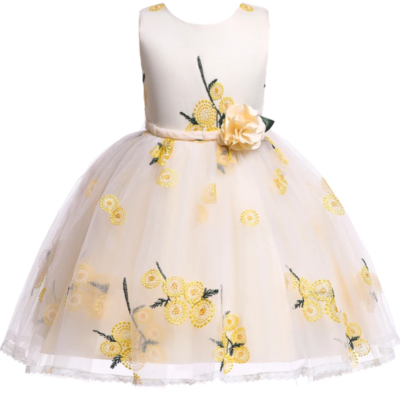 Girls Tulle Flower Princess Tutu Dress Baby Bridesmaid Girl Wedding Ball Gown Kids Prom Party Dresses vestidos | Детская одежда и