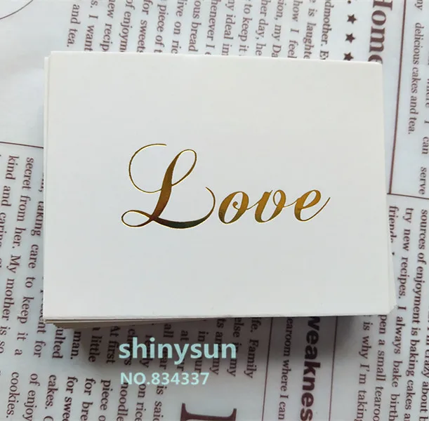

50pcs/lot White paper card "Love"Small Gift decoration card 6x8cm Message card