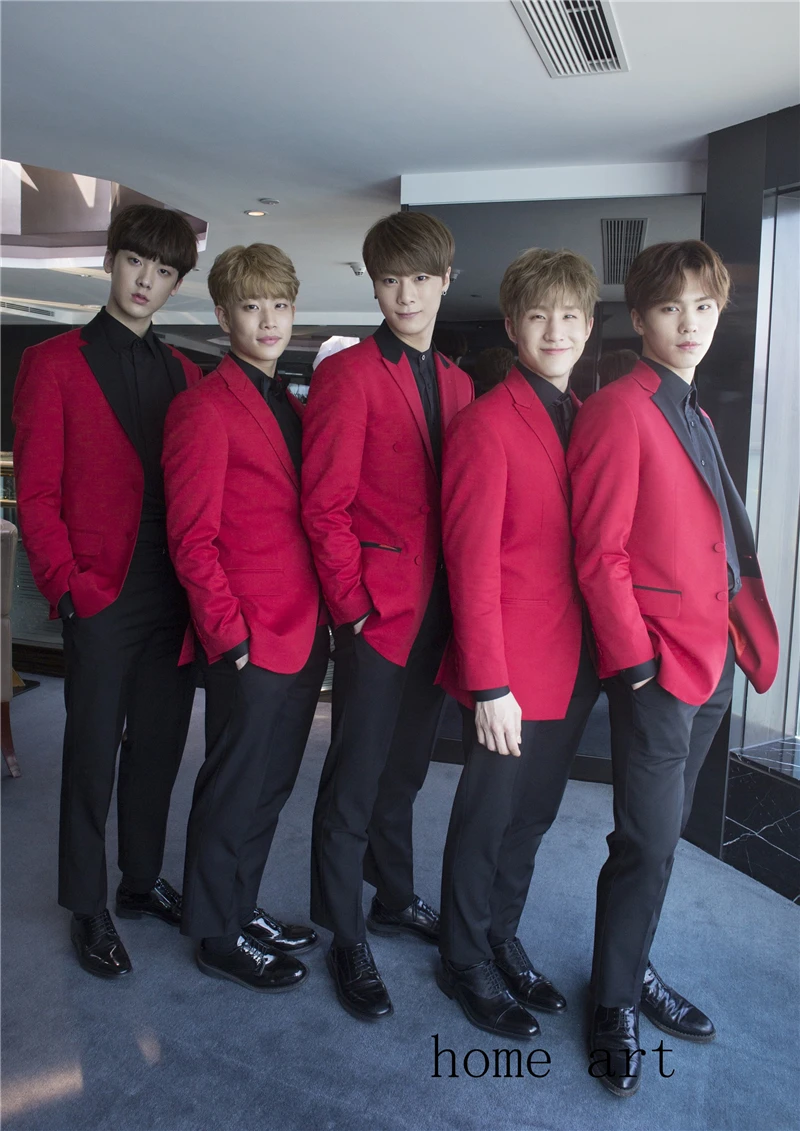 Черный Astro kpop плакат стены наклейки украшения дома высококачественный рисунок белая мелованная бумага Home art бренд - Цвет: Черный