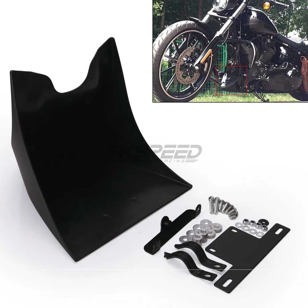 Light Black Motorcycle Front Chin Spoiler Air Dam Fairing Cover Mudguard Fair | Автомобили и мотоциклы