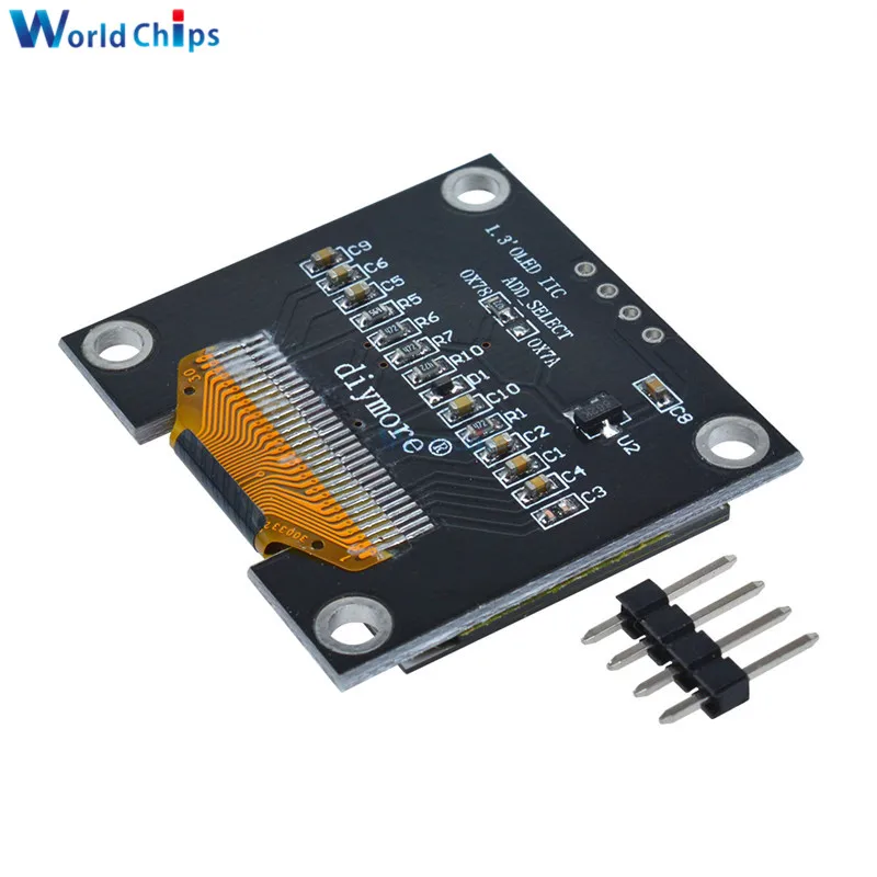 1 3 дюймов &quotIIC I2C серийный 128x64 OLED ЖК дисплей синий экран модуль SSH1106 Драйвер IC для