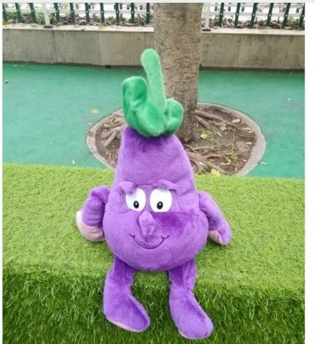 Eggplant Новые фрукты овощи мини черника мини Баклажан мини каррорт плюшевые игрушки - Цвет: Eggplant
