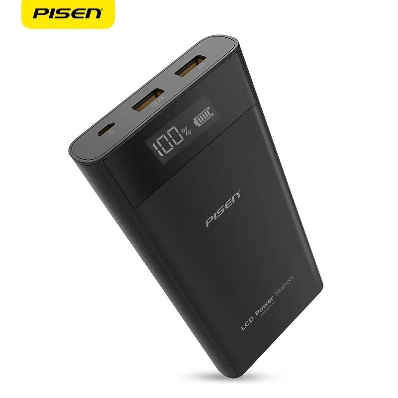 PowerBank Pisen Портативный внешний аккумулятор Общая емкость 20000 мАч Зарядное устройство для смартфонов и планшетов - Цвет: L2B