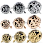 С цепочкой подарок жизни с кристаллами (20 мм-30 мм) ароматерапия из нержавеющей сталиэфирные масла сердце диффузор медальон ожерелье