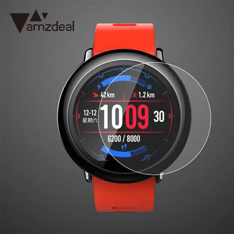 Amzdeal Премиум прозрачное 9 H Закаленное стекло Защитная пленка для экрана Amazfit