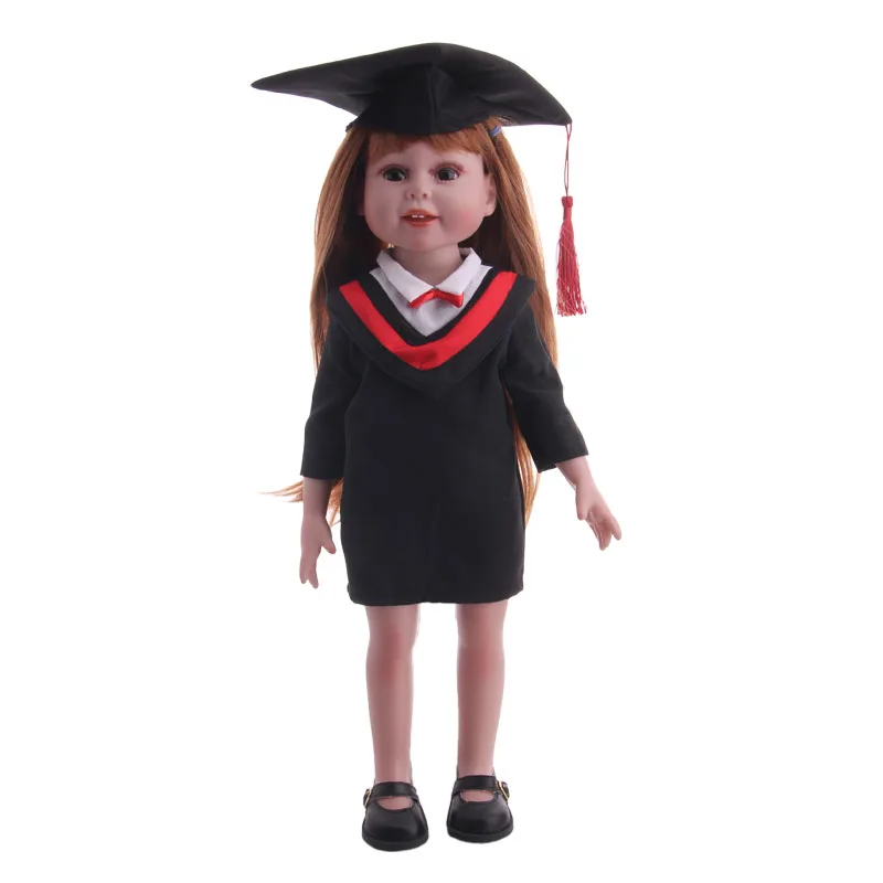Doll Clothes Degree, Doctoral, Graduation Dress For 18 Inch American&43Cm Baby New Born Doll Our Generation , For Baby fleta new 43cm baby born doll clothes 4 style sping dress for doll b22