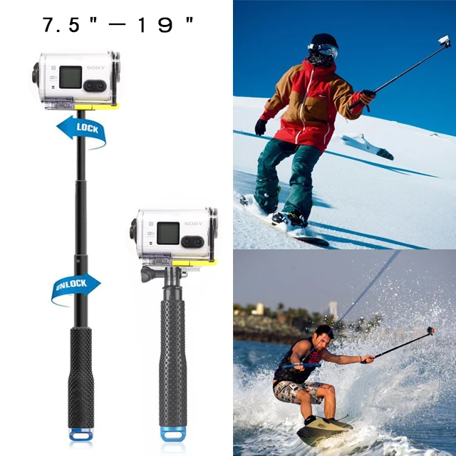 

Портативная селфи-палка 19-49 см, раздвижной монопод для экшн-камеры Sony HDR-AS100V AS300R AS50 AS200V X3000R AEE