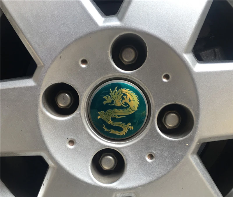 4 шт./лот Прохладный Дракон рулевого колеса автомобиля центр стикеры